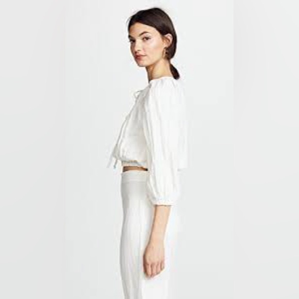 BCBGeneration Ivory Textured Blouse - Picture 3 of 9